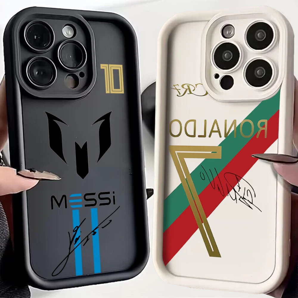 S-Spuerstar M-messis Phone Case for iPhone 16 15 14 13 12 11 Pro Max Mini XR XS X 7 8 Plus Soft TPU Back C-cR7-R-Ronaldo Cover