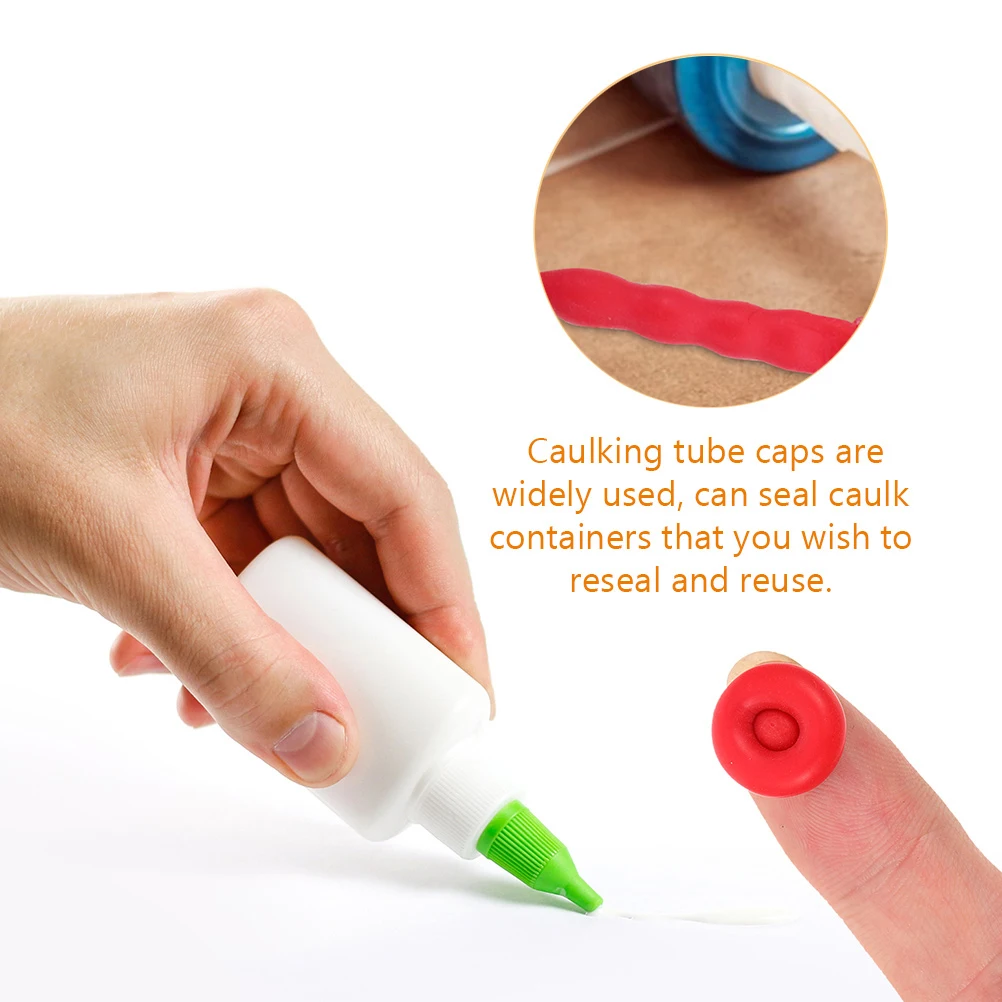 

10 Pcs Sealant Nozzle Protective Cover Caulking Caps Glass Glue Emulsion Tube Sealer