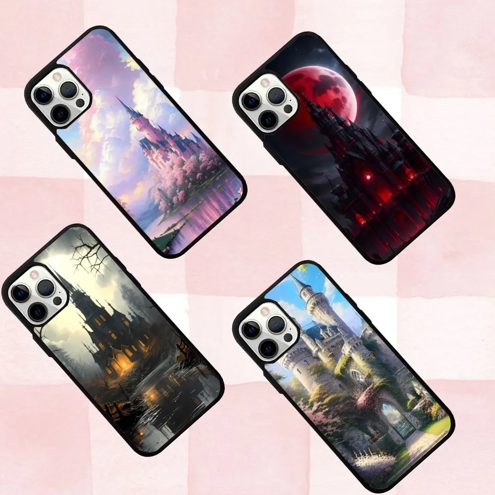 

Magical Castle Phone Case For IPhone 16,se4,15,Pro,Max,Case 14,Plus,13,12,11 Magesafe Magnetic Wireless Charge Cover