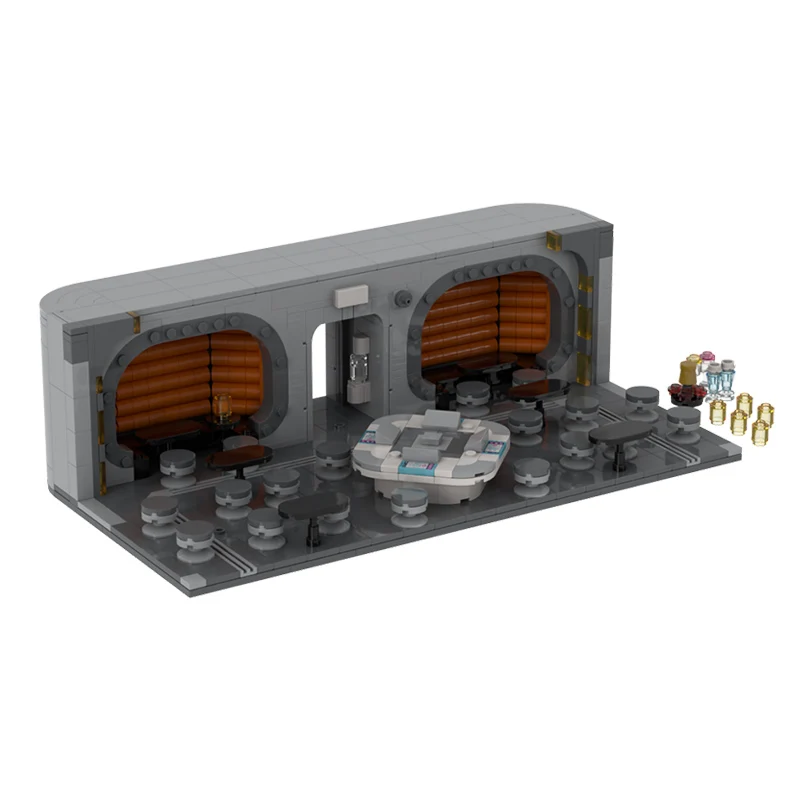 Star Movies Model MOC Building Bricks Spaceship Common Area Scene Modular Technology Gifts Holiday Assemble Children Toys Suit