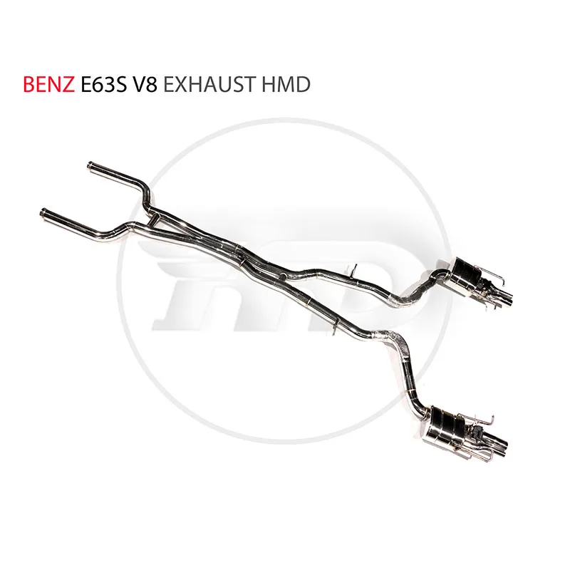 HMD Stainless Steel Exhaust System Manifold for Mercedes Benz E63 E63S Car Accessories Custom Valve Nozzle for Muffler