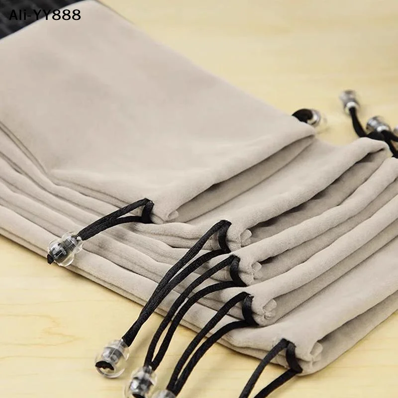 【Ay】Waterproof Flannel Drawstring Bags For Mobile Phones Sunglasses Electronics Travel Storage Organizer Bags