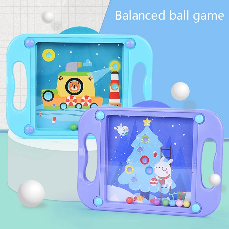 Palm Balanced Ball Concentration Into A Hole Play Game Children Balanced Bead Strategy Game Balance Training Toy