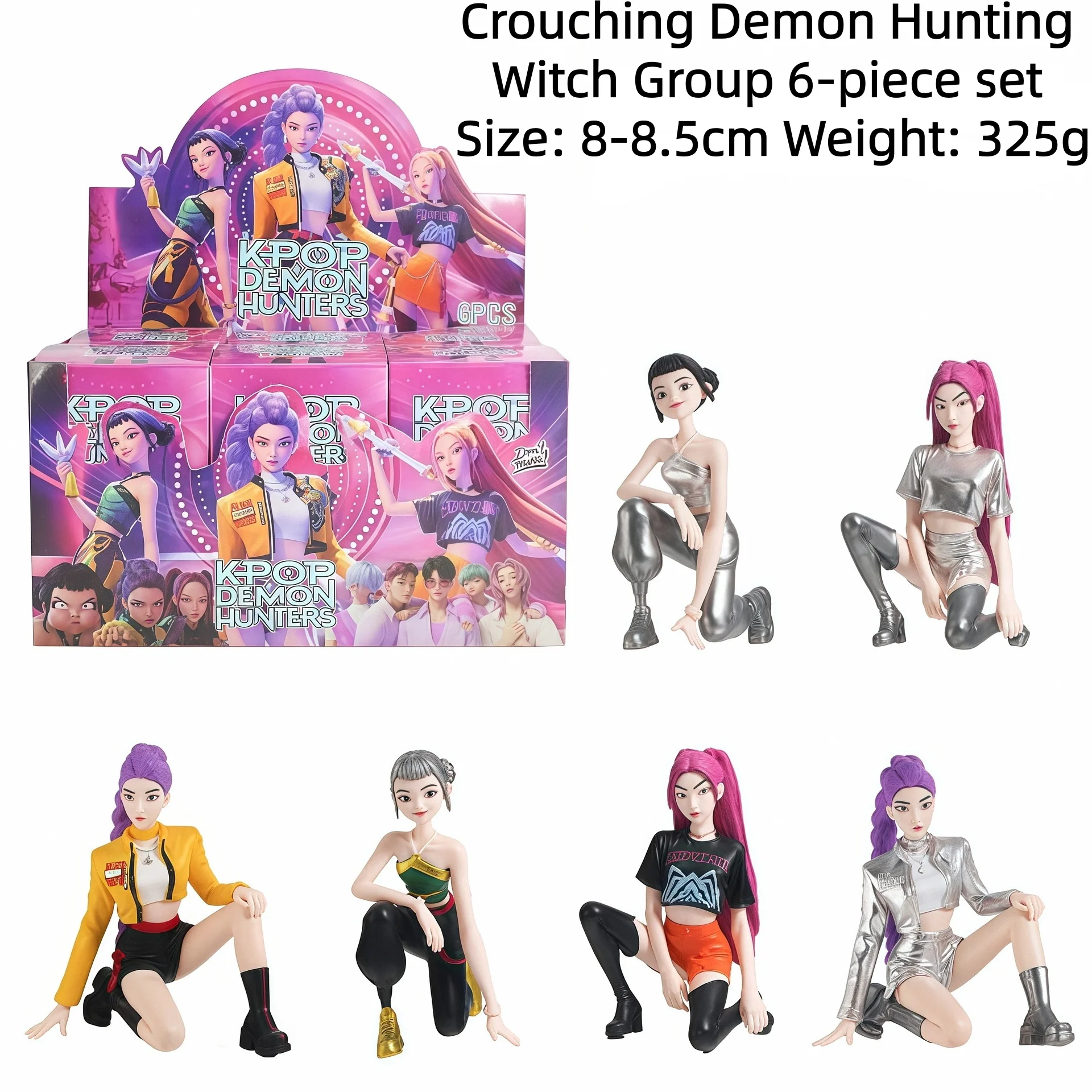 6個/セット Kpop デーモンチーム フィギュア おもちゃ 漫画アクションフィギュア PVC デスクトップデコレーションモデル ドールおもちゃ ファンギフト