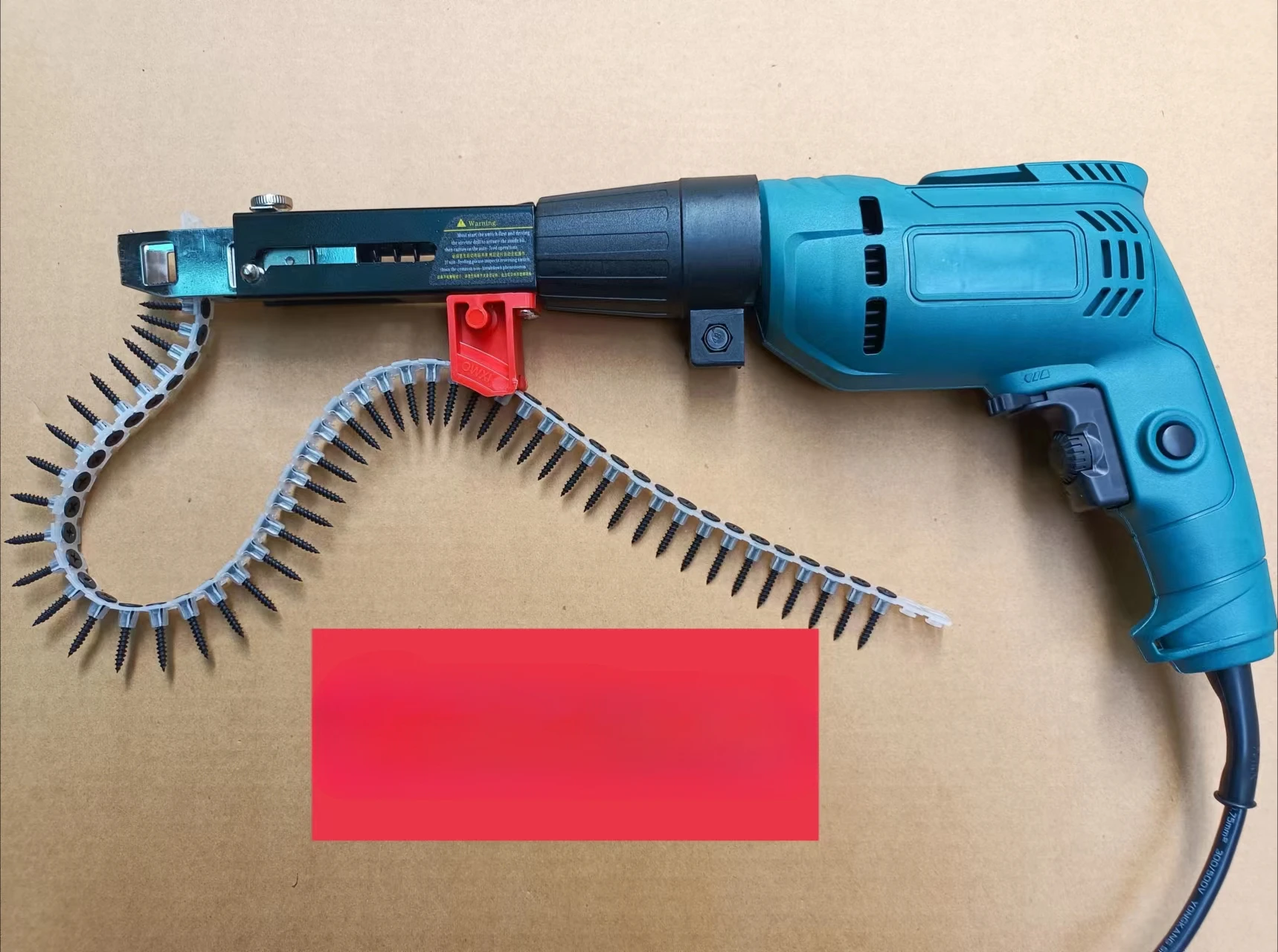 

Decoration Woodworking gypsum board artifact, chain belt screw gun electric screwdriver, fully automatic decoration
