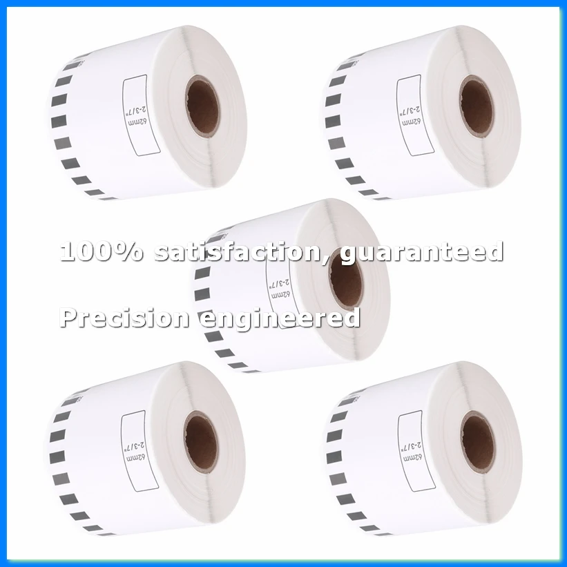 5-rouleaux-de-recharge-compatibles-Etiquette-22205-62mmx3048m-continue-compatible-pour-imprimante-d'etiquettes-papier-blanc-d