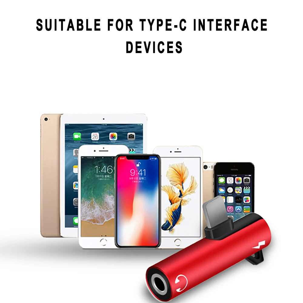 Mini adaptador de Audio 2 en 1 tipo C a Jack de 3,5mm, convertidor de carga de auriculares para Macbook Pro, Xiaomi, Huawei, USB