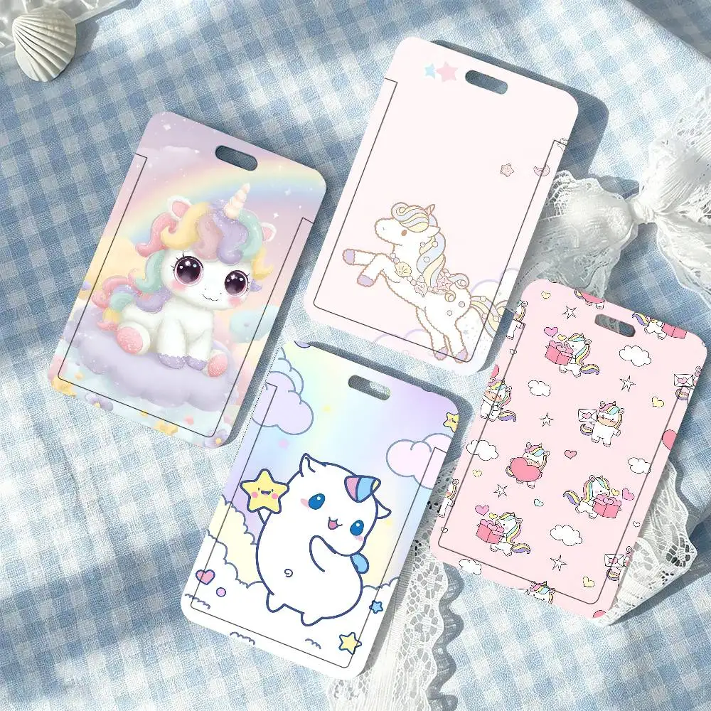 Cute Unicorn Lanyard Card Holders Student ID Card Holders Neckband Card Holders Access Control Accessories Gifts