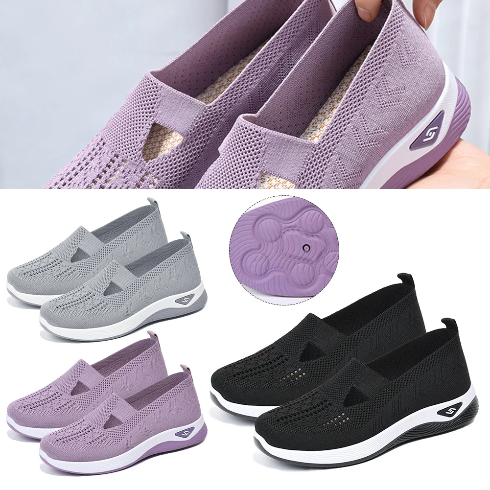 

2024 Summer New Fashion Women's Shoes Casual Comfort Soft Sole Breathable Hollow Out Flat Shoes for Women Zapatos De Mujer