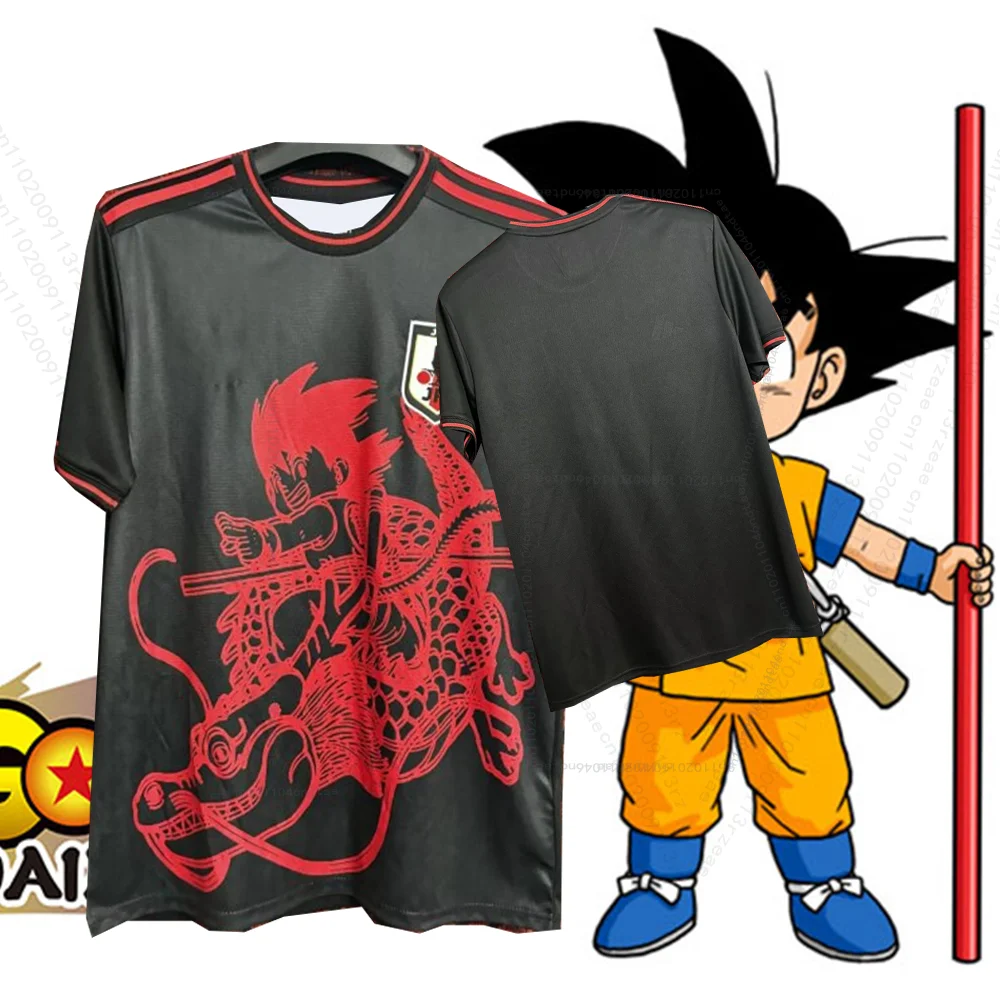 

2025 New Anime Goku Dragon Ball Z Japan Football Jersey Fans Edition Jersey Leisure Street Breathable Kids/Mens T-Shirt