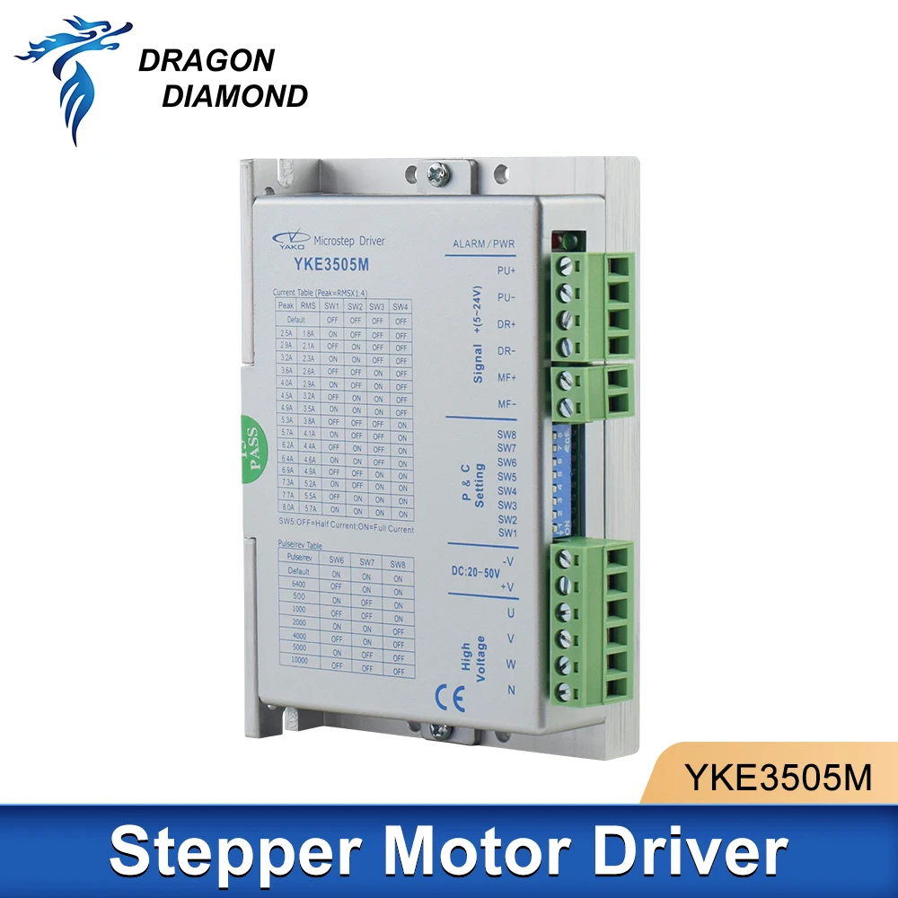 

YAKO Stepper Mo-tor Driver 3 Phase YKE3505M DC20-50V Under 5.7A NEMA 17~34 YKE-3505M For Co2 Laser Cutting Engraver Machine