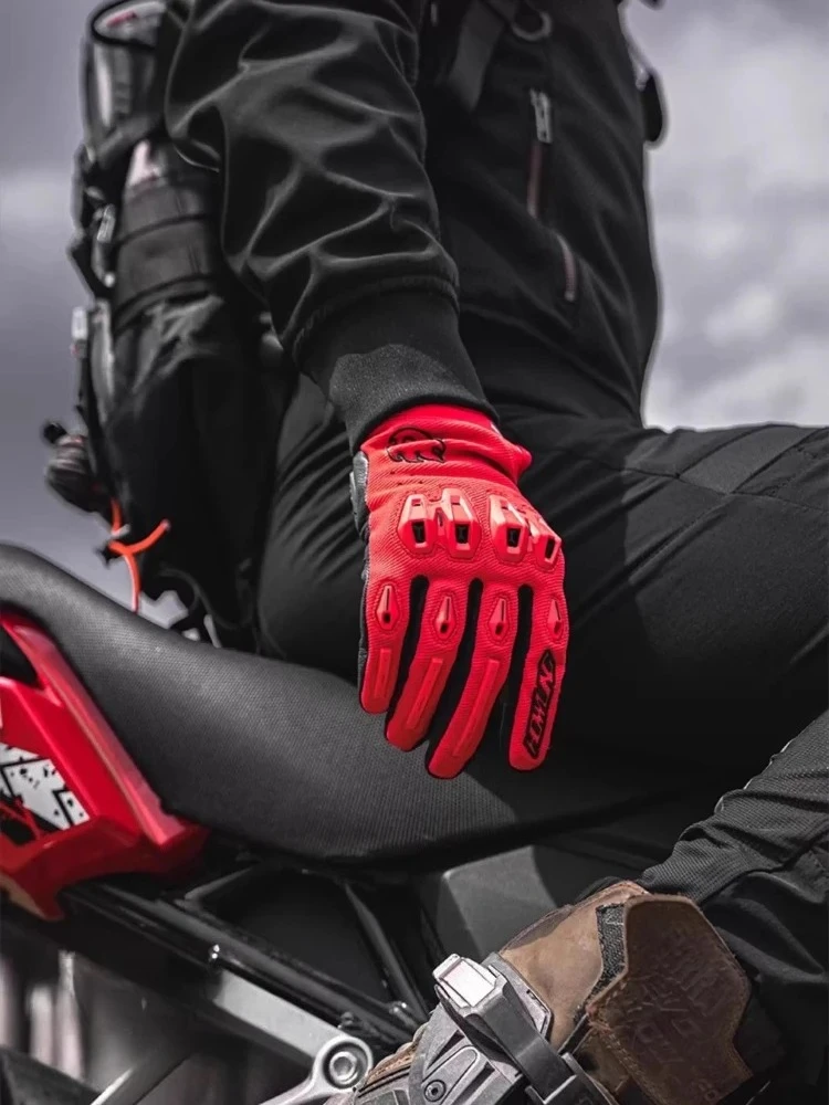 

Alien Monster Whistling Gloves Motorcycle Riding Equipment Summer Breathable Men's 4 Seasons Touch Screen Leather CE Certified