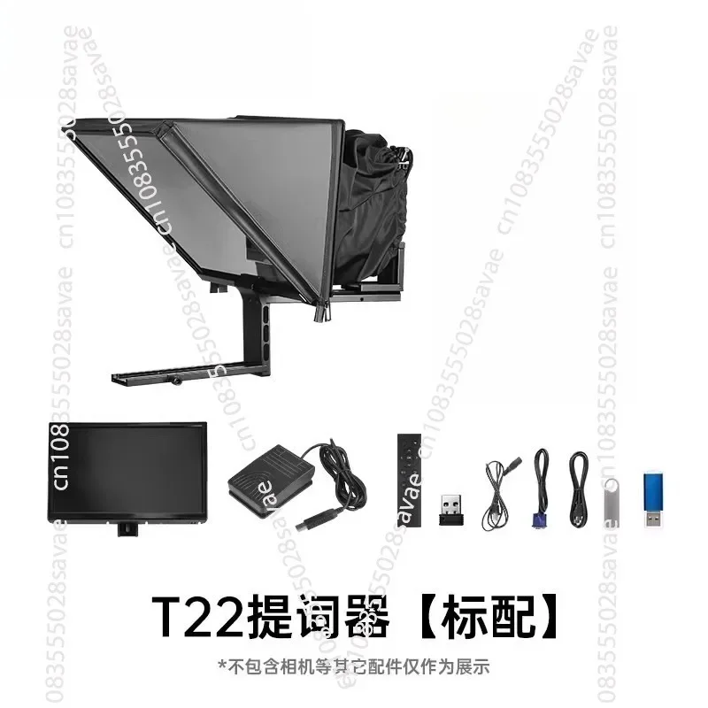 Teleprompter T22, Cámara Réflex de un Solo Lente, Pantalla Grande para Inscripciones, Tableta Oral, Teleprompter Portátil y Plegable