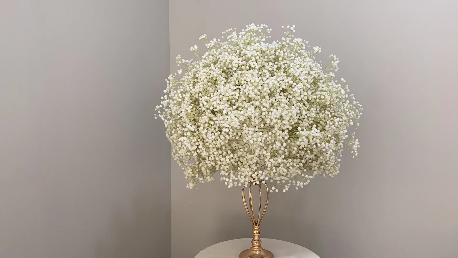 Großhandel Schleierkraut Künstliche Blumenkugel Hochzeitstisch-Mittelstück Blumenarrangement für Zuhause Bühnenhintergrund Künstliche Blumendekoration – Detail 3