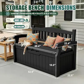 80 Gallon Outdoor Storage Bench 2