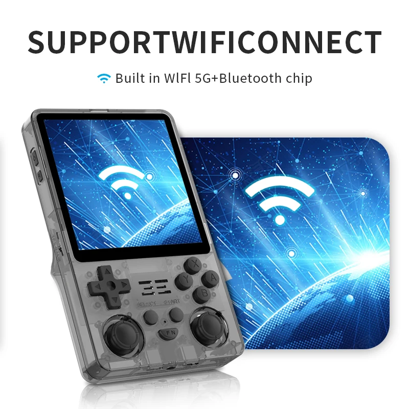 RGB20SX 4.0-inch 720*720 Screen Retro Video Handheld Game Console 5G WIFI RK3566 Open Source Linux 5000mAh High-Capacity Battery