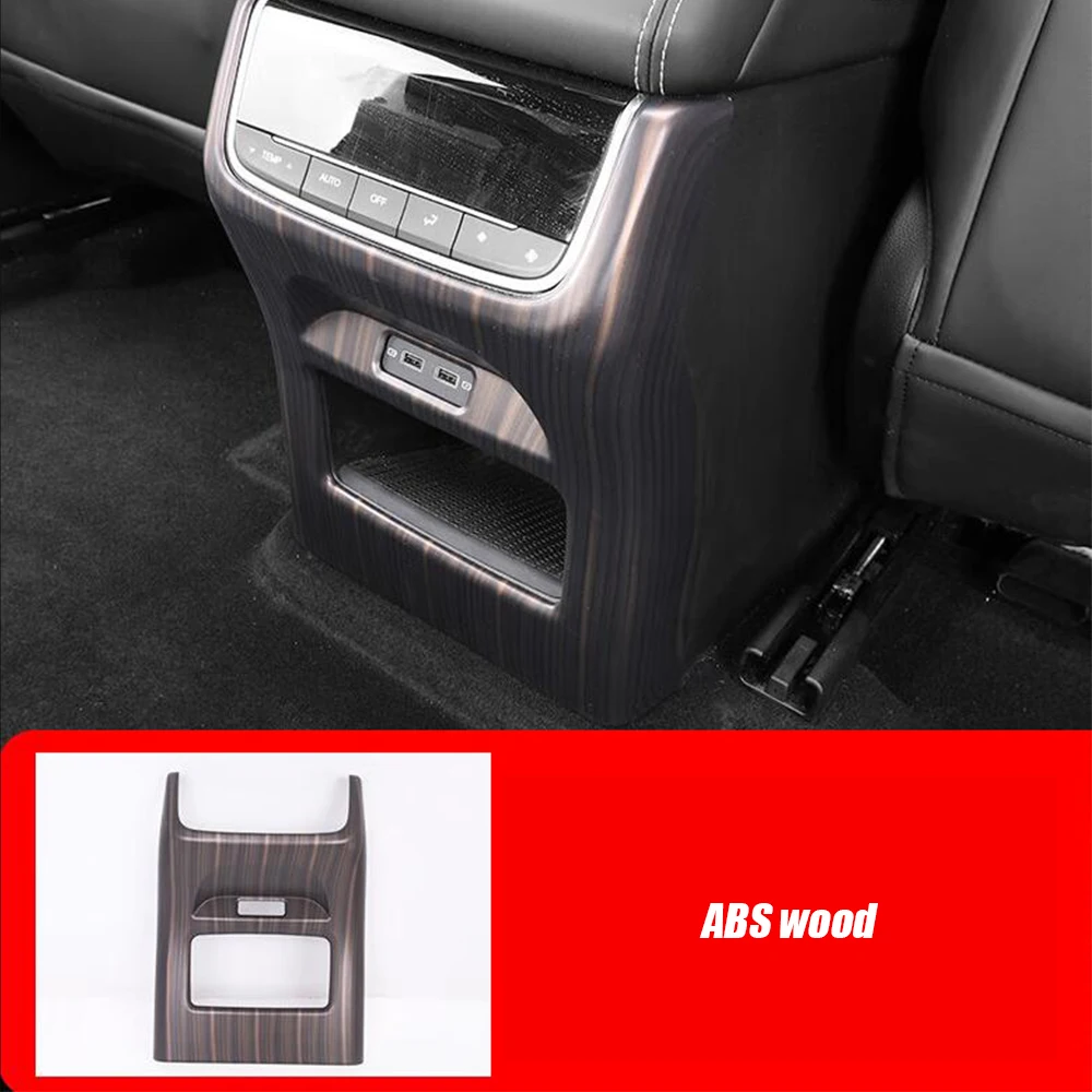 For Trumpchi Gac Gs8 2022 2023 ABS Car Rear Seat Air Condition Outlet Vent USB Frame Cover Trim car styling auto accessories