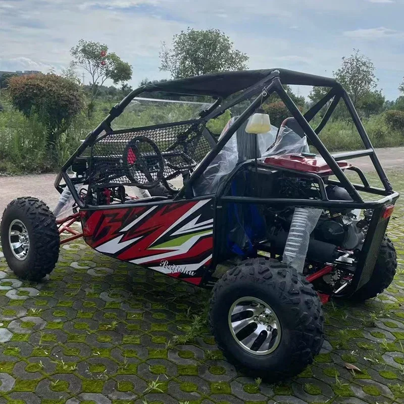 Off-Road Karting  All Terrain UTV 4 Stroke Steel Tube Car 2WD Adult Gas Mountain Atv with Dsic Brake Chain Drive