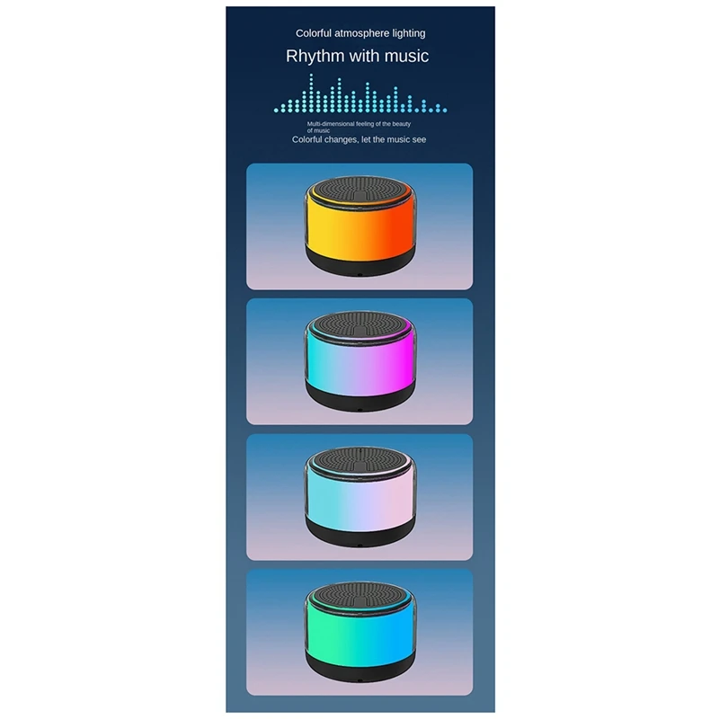 FFYY-Altoparlante Bluetooth Mini altoparlante Bluetooth portatile a luce colorata Supporto per trasmissione vocale Altoparlante con effetto sonoro surround