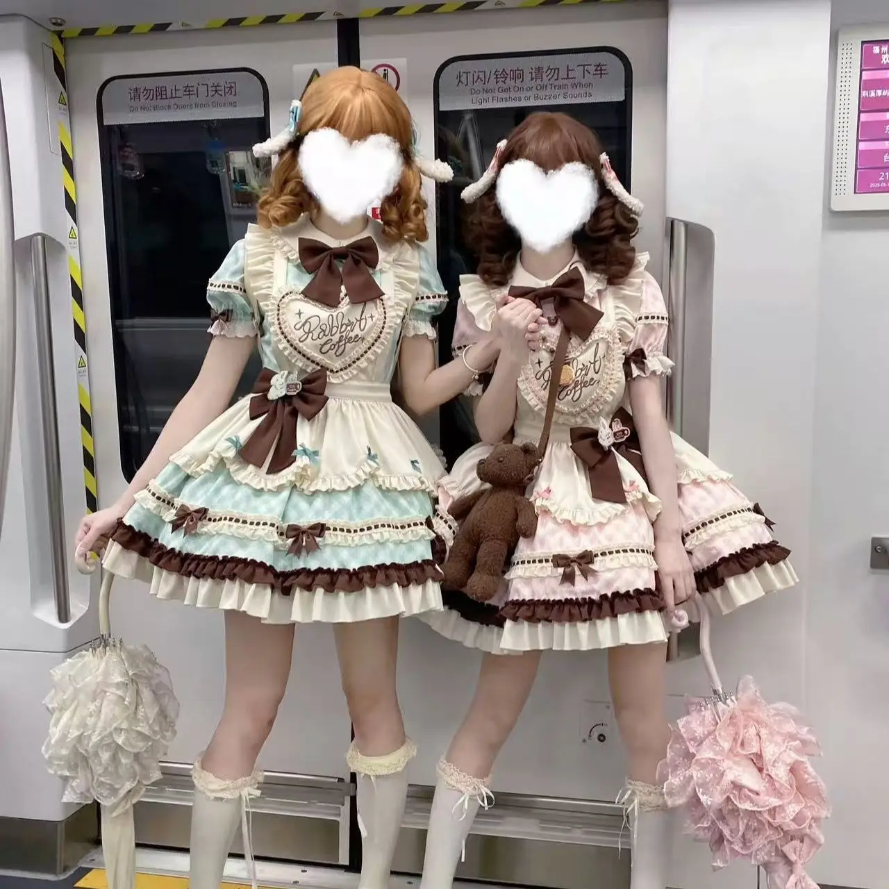 

Милое платье MAGOGO в стиле лолита с кроликом, милый повседневный наряд