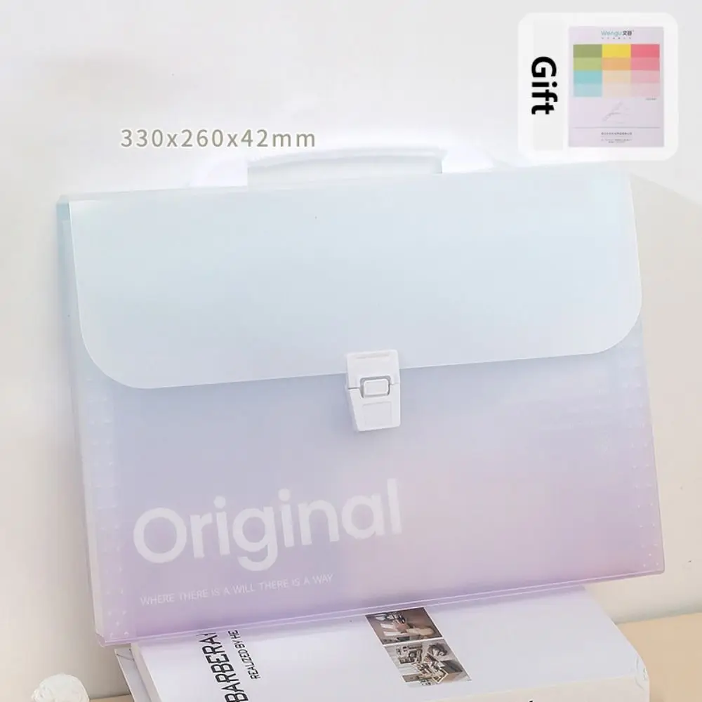 12 Pockets A4 File Folder Portable Waterproof Document Bag Test Paper Storage Classified Storage Portfolio Organizer Gift