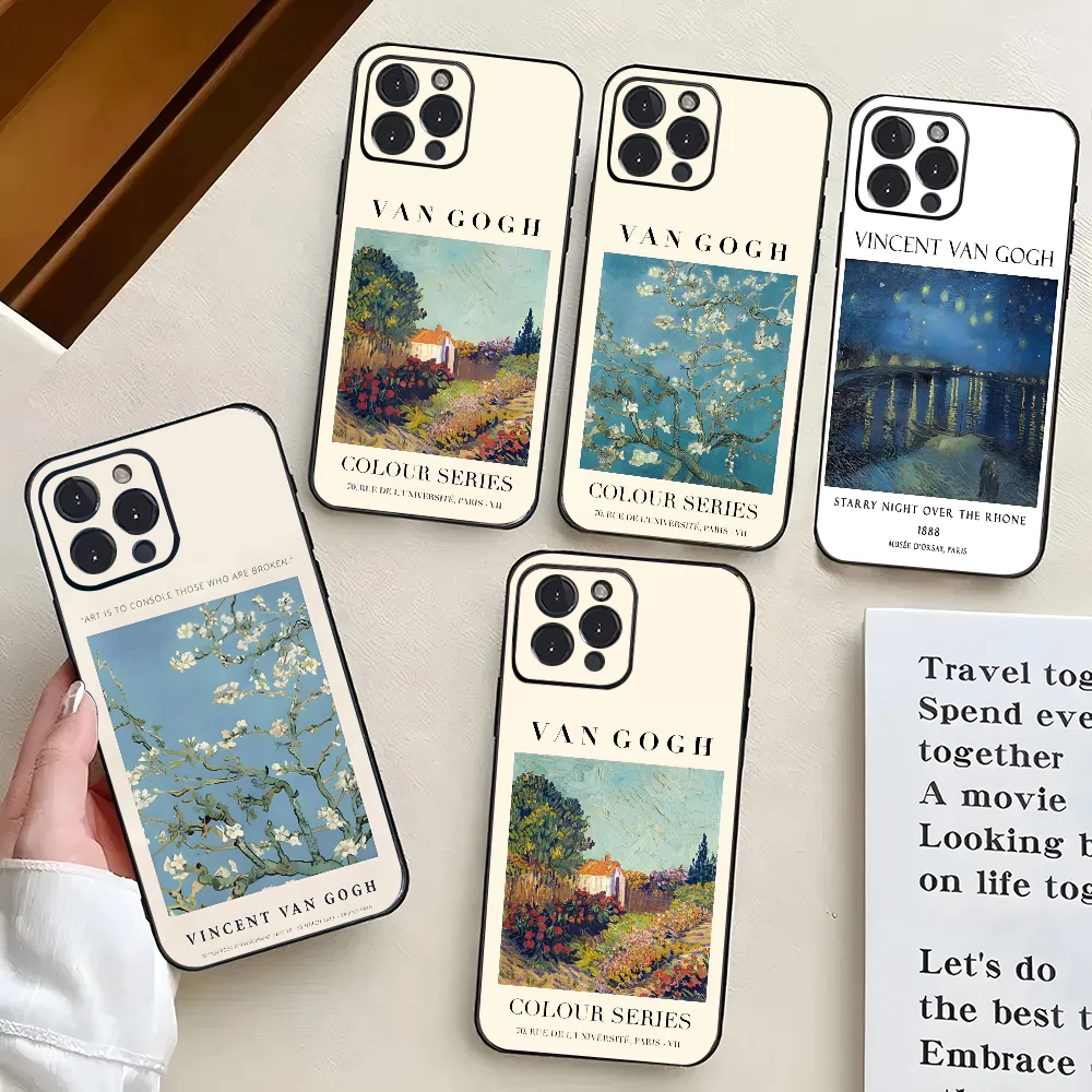 

EPC Van Gogh Phone Case Silicone Soft For IPhone 16 15 14 13 12 11 X XR Plus Pro Max Plus