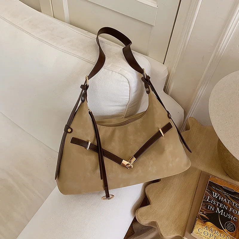 

2025 Women's Vintage Underarm Bag, Genuine Leather Multi-way Shoulder Crossbody Purse, Retro Chic Handbag for Daily Commute