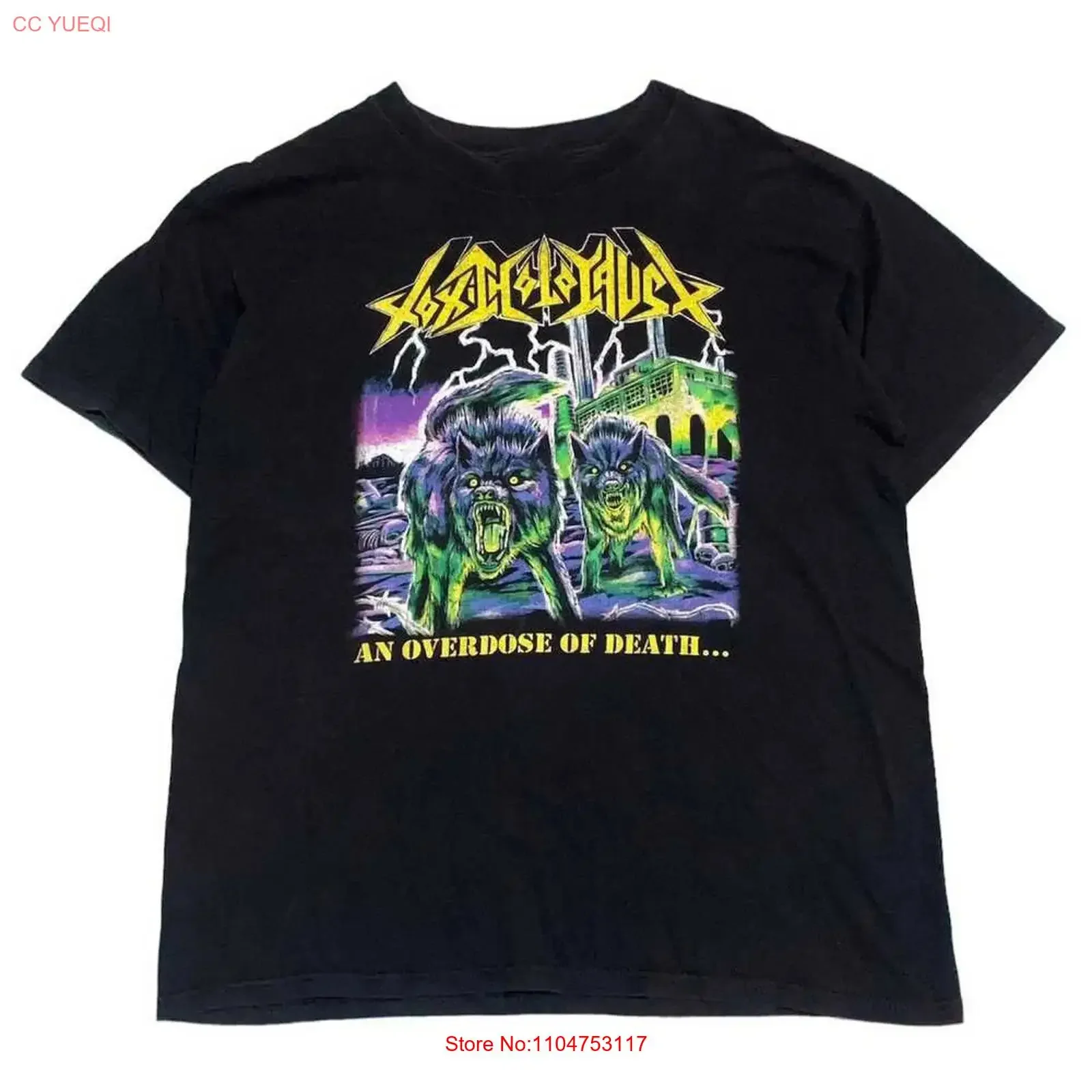 Vtg Toxic Holocaust band For Fans Heavy Cotton Black All Size T Shirt IN863 vintage Washed graphic homme Casual Soft streetwear