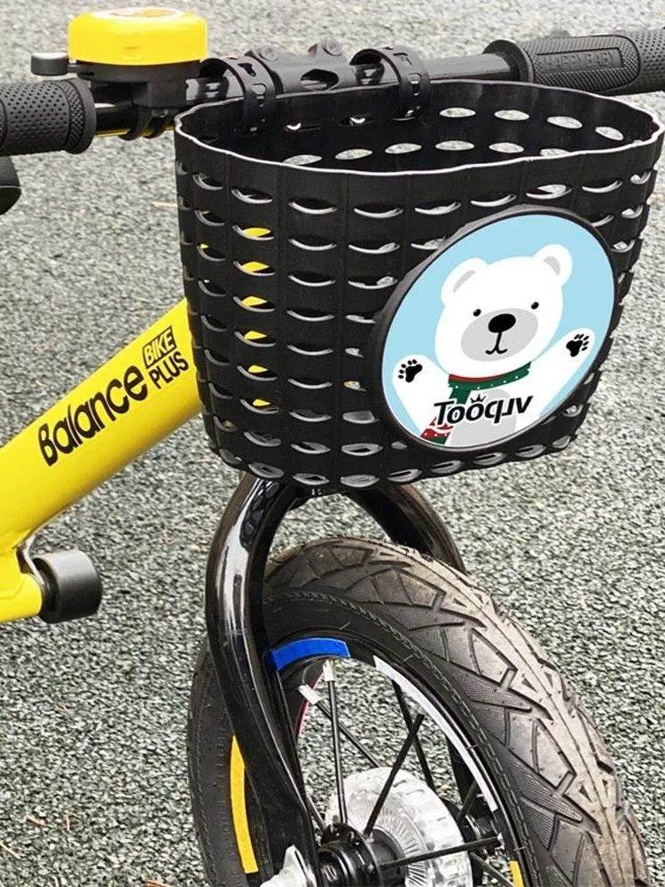 AliExpress Children Kids Plastic Bicycle Storage Scooter Handlebar Student Front Basket Bike Front Carrier Bag Rear Cycling Accessories