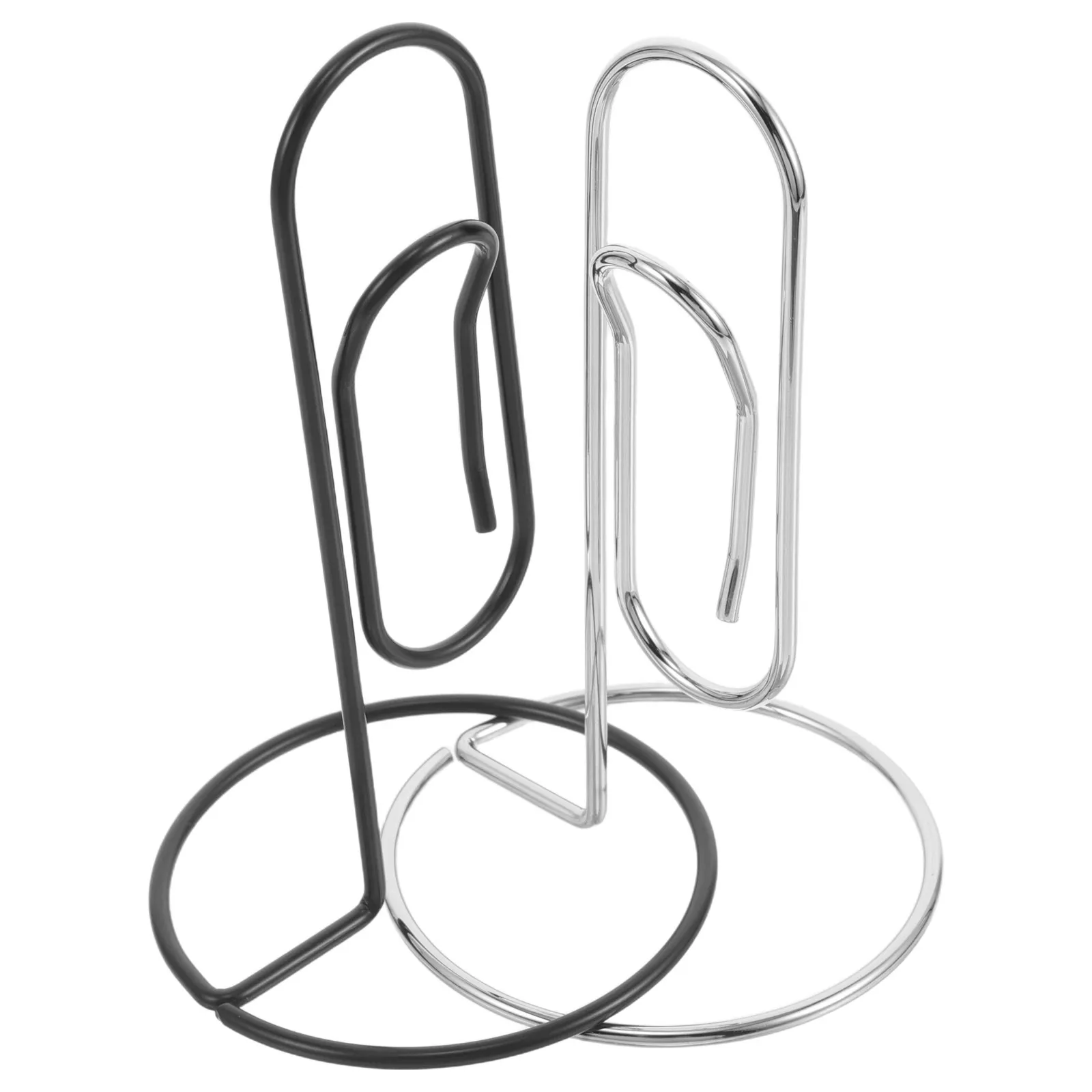 2Pcs Metal Desk Card Holder Minimalist Electroplated Photo Stand Space Saving Table Card Display Stand for Office Home Workspace