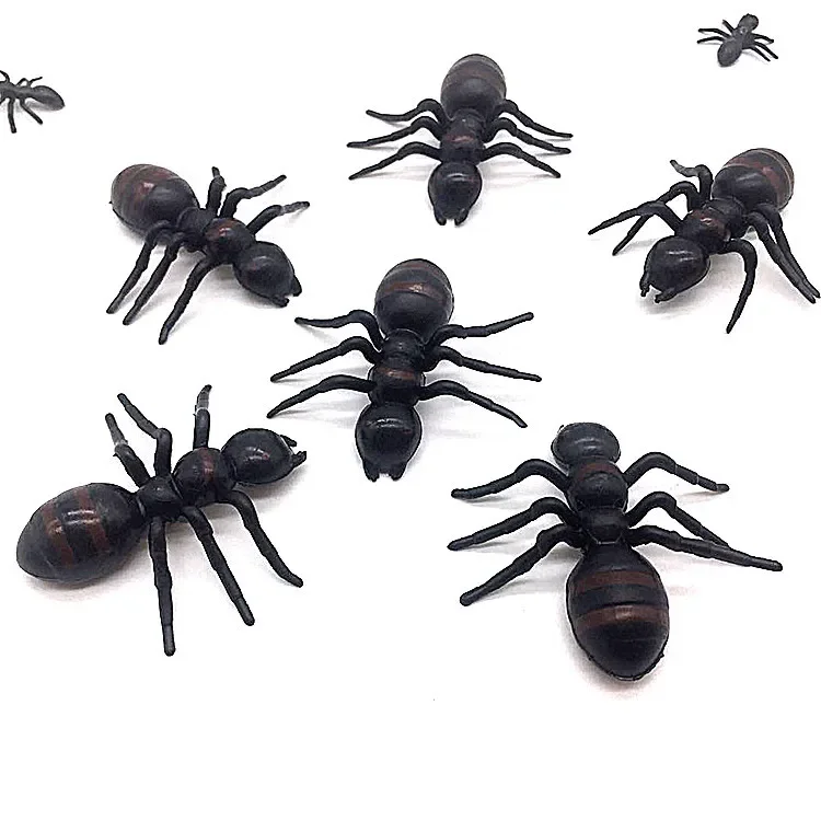 

10 Pcs Simulation Big Ant Toy Model Halloween April Fools' Day Pranks Toys Green Ant Insect Model Garden Decorative Ornament