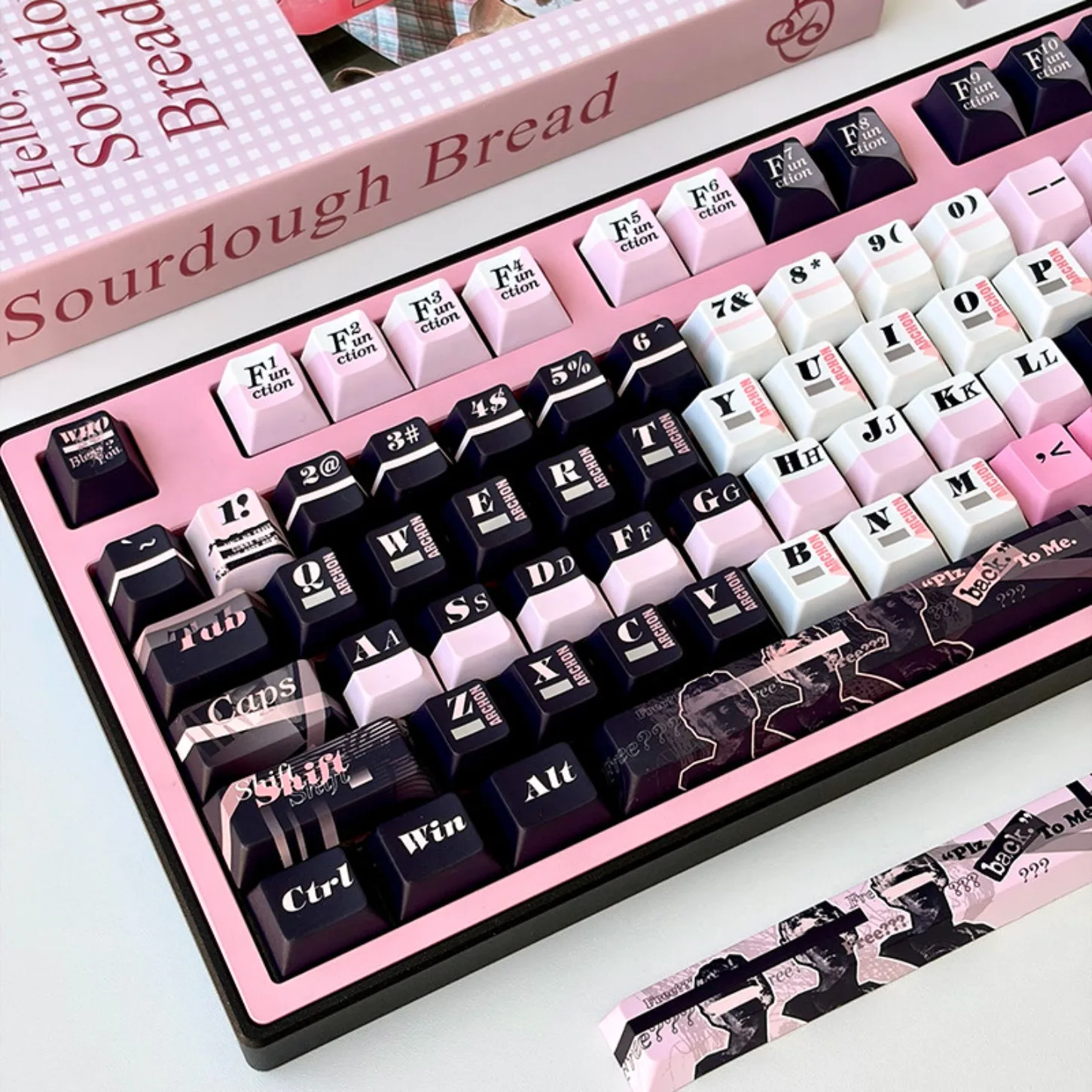 

132 клавиши, профиль Cherry, тема Freedom, PBT кейкапы для девушек, персонализированные, для механических клавиатур на 60-108 клавиш