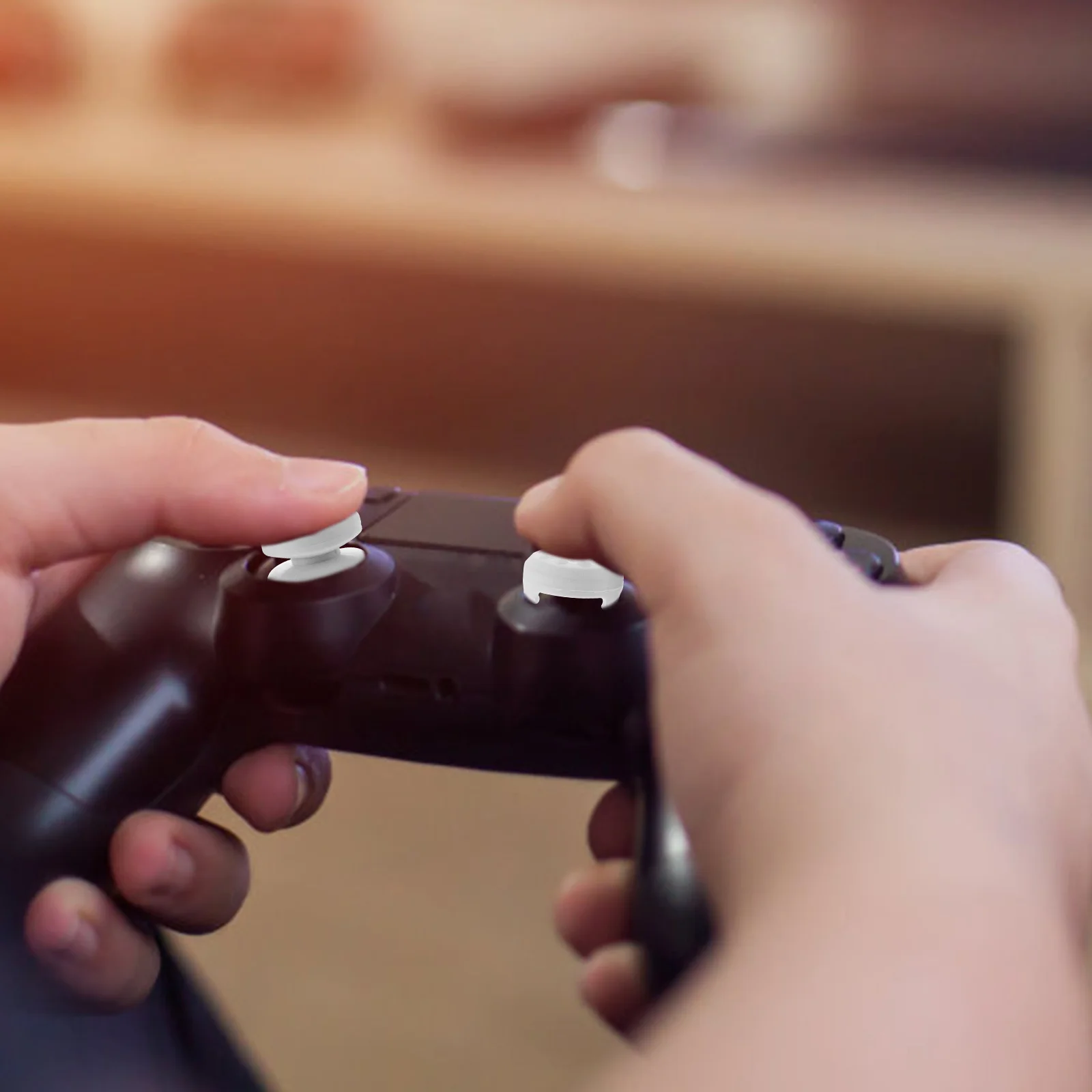 

2Pcs Joystick Caps PS4PS5 Thumb Stick Cover White Silica Gel Gaming Accessories FPS Grip Controller Rocker Cap Protection Anti