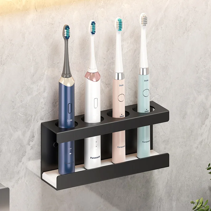 

Toothbrush storage rack with absorbent diatomaceous earth base, non perforated toothbrush holder