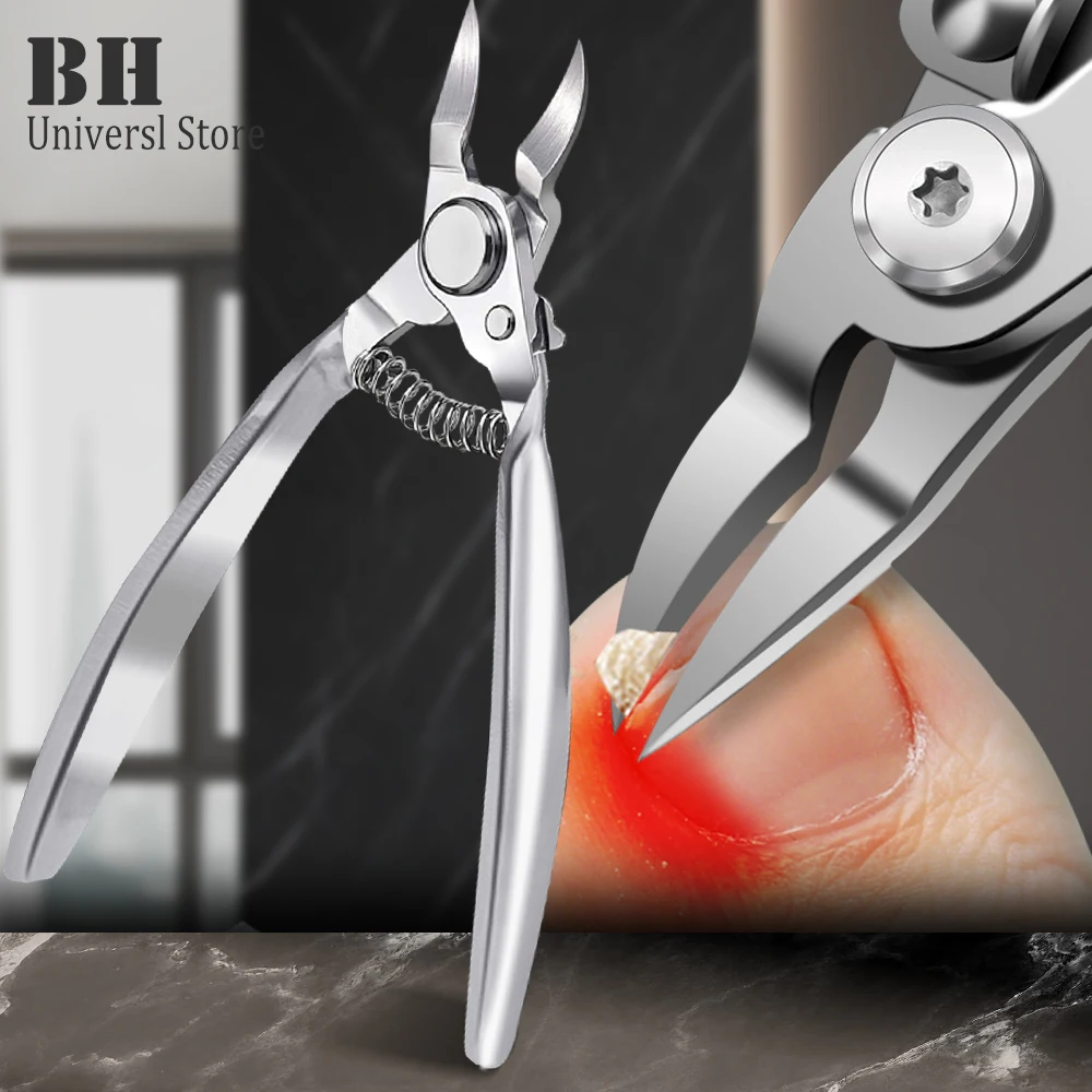 

Home Salon Safe Nail Clipper Ingrown Toenail Curved Blade Compact Heavy Duty Stainless Steel Professional Precise Cutting Edge