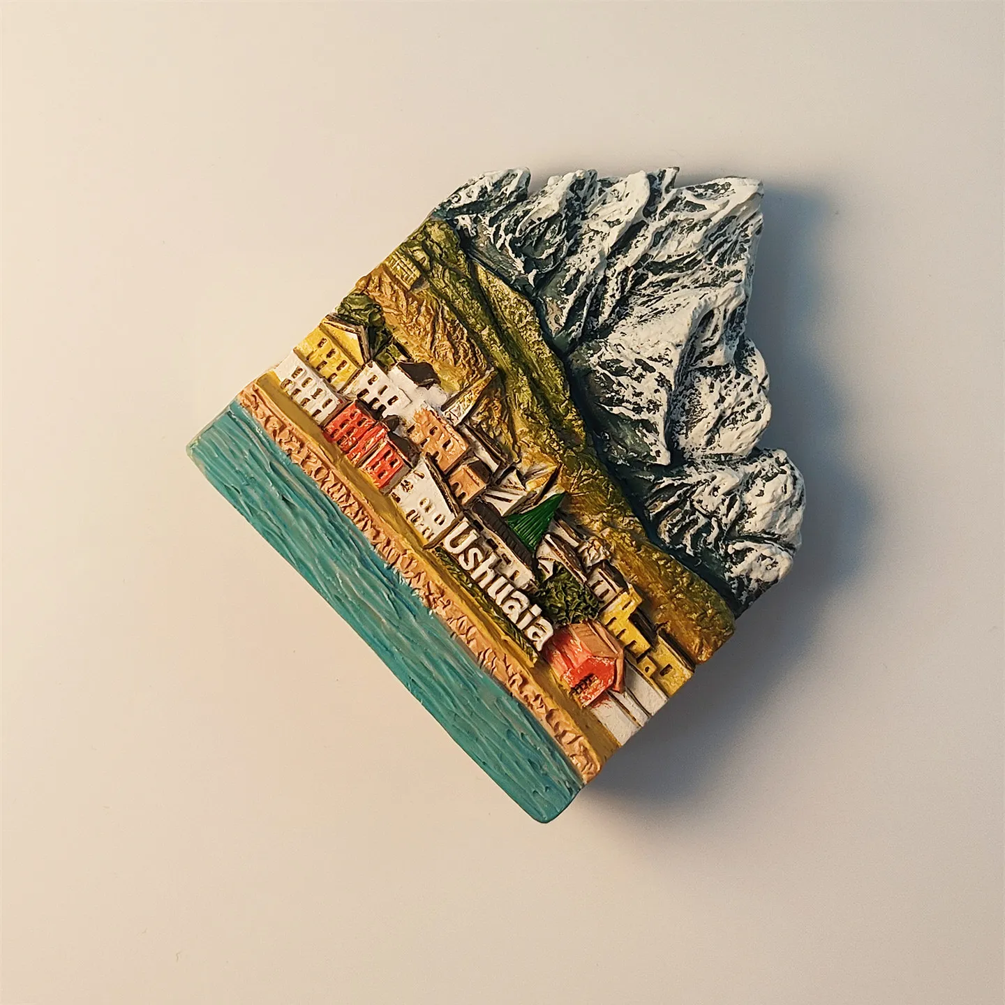 Argentina Tierra Del Fuego Ushuaia Travel Souvenir Snow Mountain City Scenery Magnetic Fridge Magnet Resin Material
