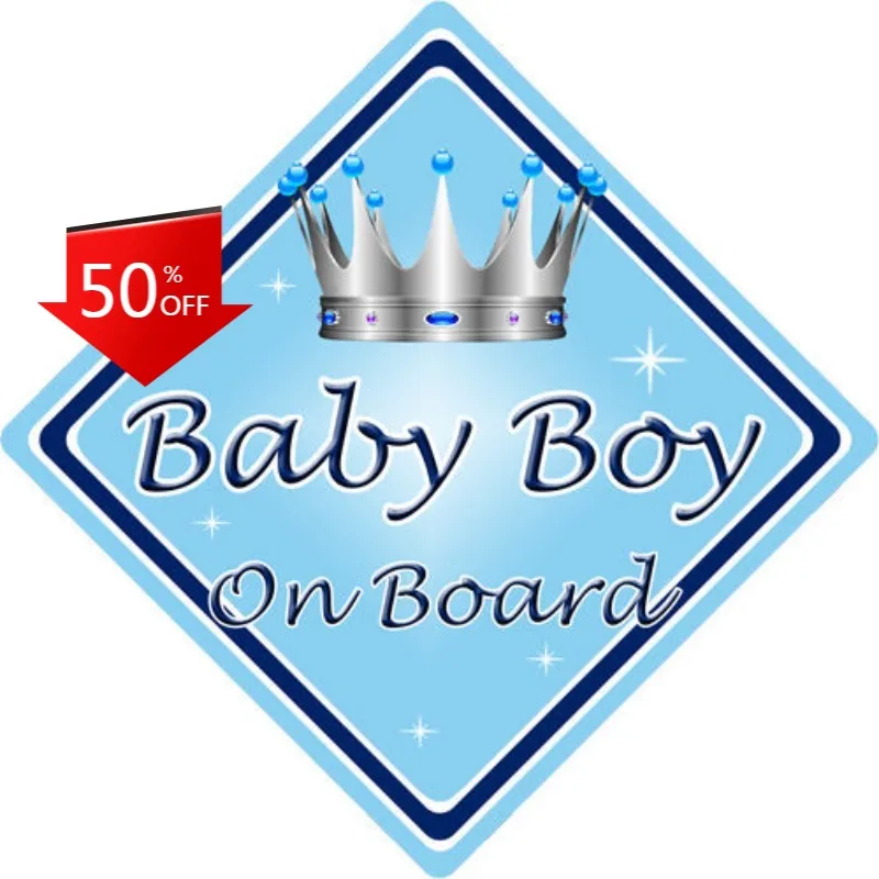 

Baby On Board Car Sign ~ Baby Boy On Board ~ L.blue Bodywork Bumper Window Phone sticker