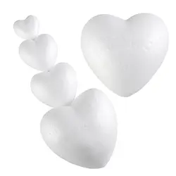 6/8.5/10/15cm Heart Foam Mould White Craft Balls Styrofoam Modelling Polystyrene Wedding Decor DIY Ball Toys Party Decoration