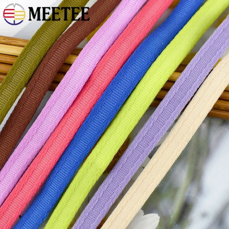 

10mm Nylon Webbing Bra Underwire Cover Tape Tubular Hollow Protective Sleeve Ribbon Lace Trim Clothing Rubber Band Accessories