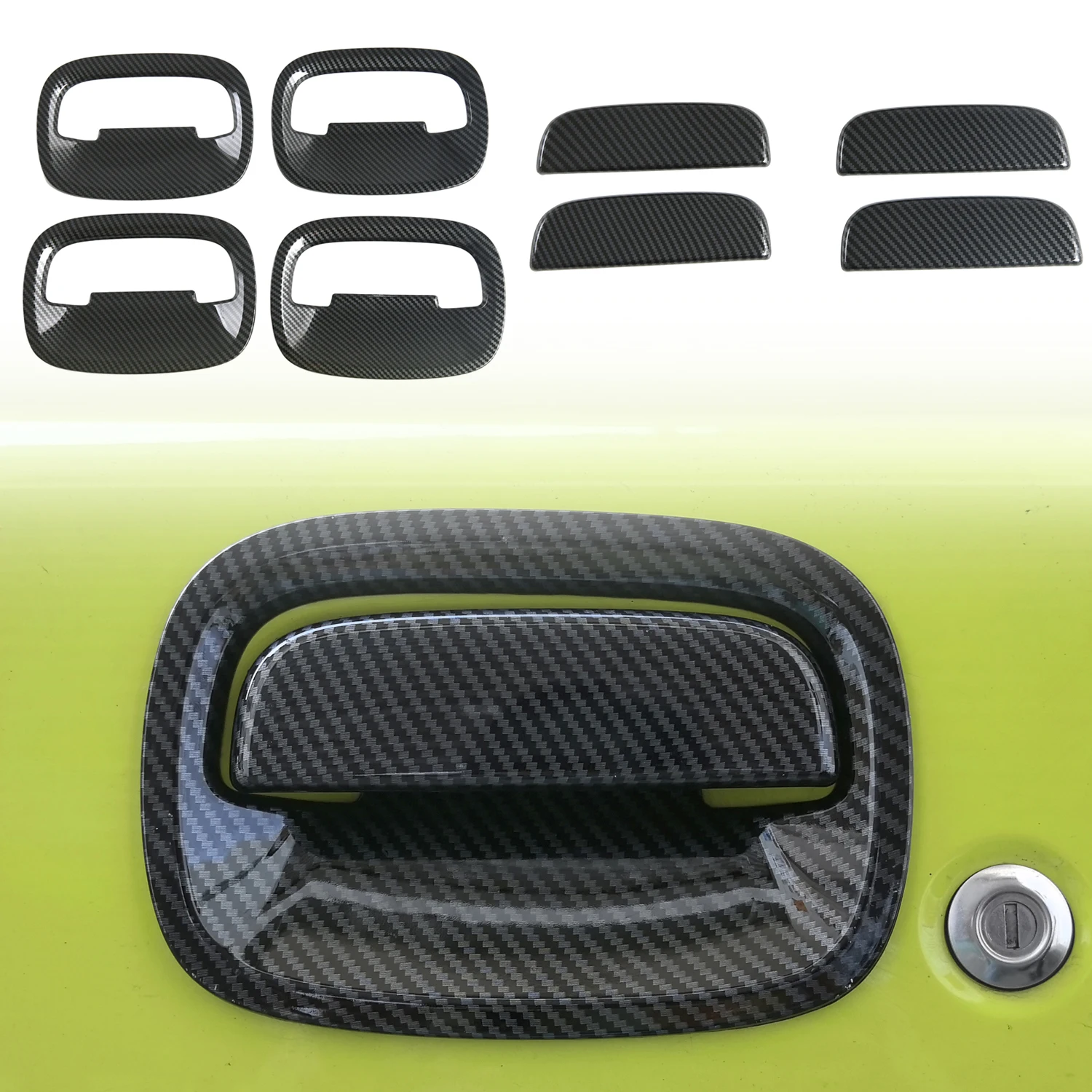 

For Suzuki Jimny 2019-2025 5-Door Car Door Handle & Bowl Cover Set 8 Pieces