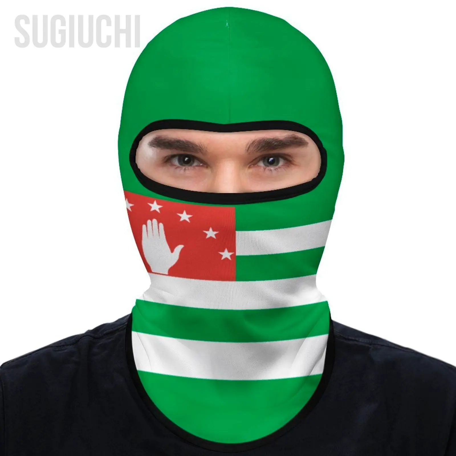 Republic of Abkhazia Flag Outdoor Sunscreen Motorcycle Face Mask Moto Biker Wind Cap Stopper Windproof Bicycle Cycling Headgear