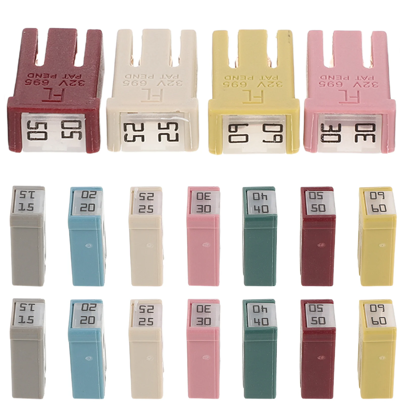 

18pcs Mini Car Fuse Set Compact Box Shaped Automotive Fuse Replacement Assorted Low Profile Fuses For Rv Boat Truck Marine -