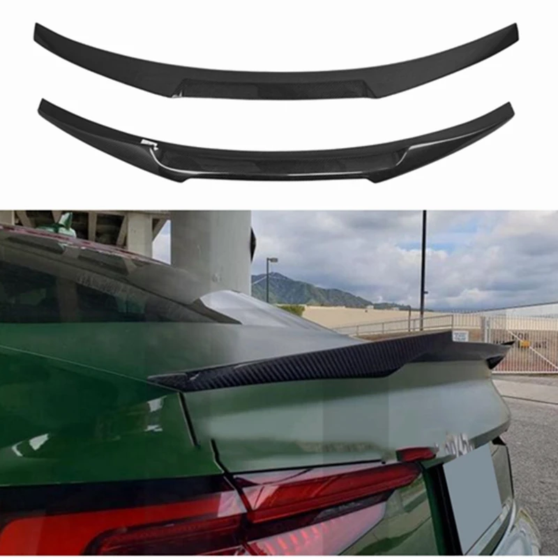 

FOR AUDI A5 S5 RS5 B9 2Door Coupe M4 Style Carbon fiber Rear Spoiler Trunk wing 2017-2023 FRP glossy black Forged carbon