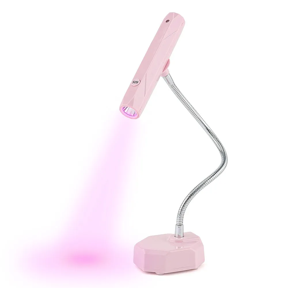 Red Light Long Working Time 9W Rechargeable Magnetics Design 2-IN-1 Handheld Mini Flash Cure Light Fast Drying UV LED Nail Lamp