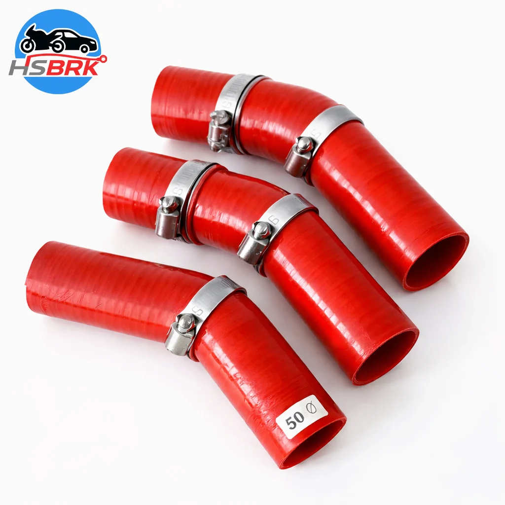 

45° Red Silicone Intercooler Hose 150mm ID50-110mm Turbo Intake Pipe High Temp Automotive Silicone Coupler Tube