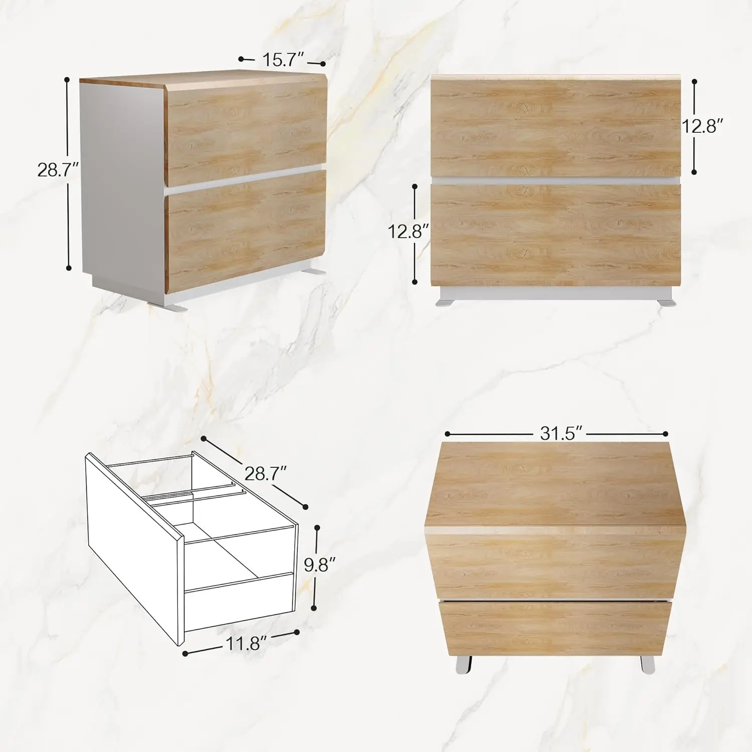 Lateral File Cabinet, Filing Cabinets for Home Office, 31w*28h Wood File Cabinet with Anti-tilt Mechanism, Storage Filing Cabine