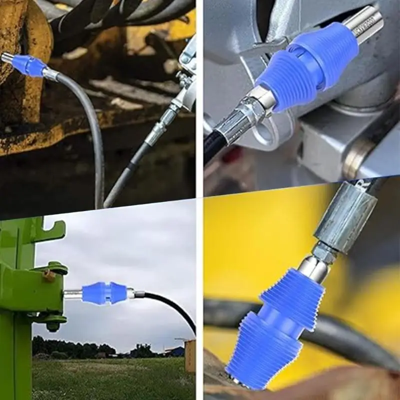 

J0MA Universal 1/8 Inch Greases Nozzle Attachment with Strong Steel Locking Mechanism Easy to Use for Most Lubricators