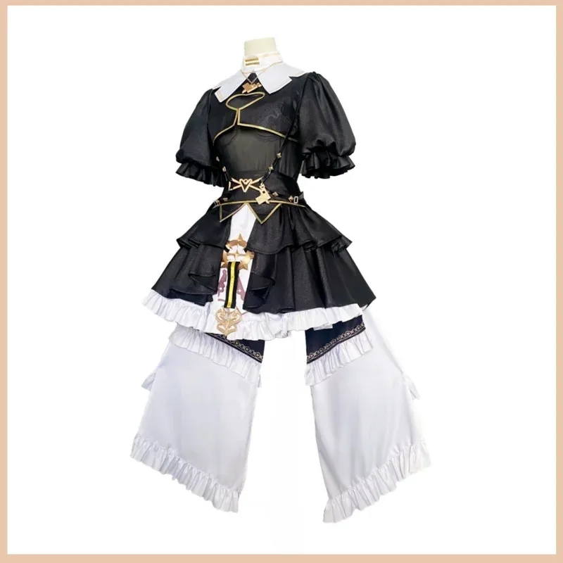 الظاهري YouTuber Houshou البحرية تأثيري حلي VTuber راهبة شقيقة 1st لايف أهوي القوطية فستان شعر مستعار امرأة مثير كرنفال البدلة ؛ 2'a ، 6