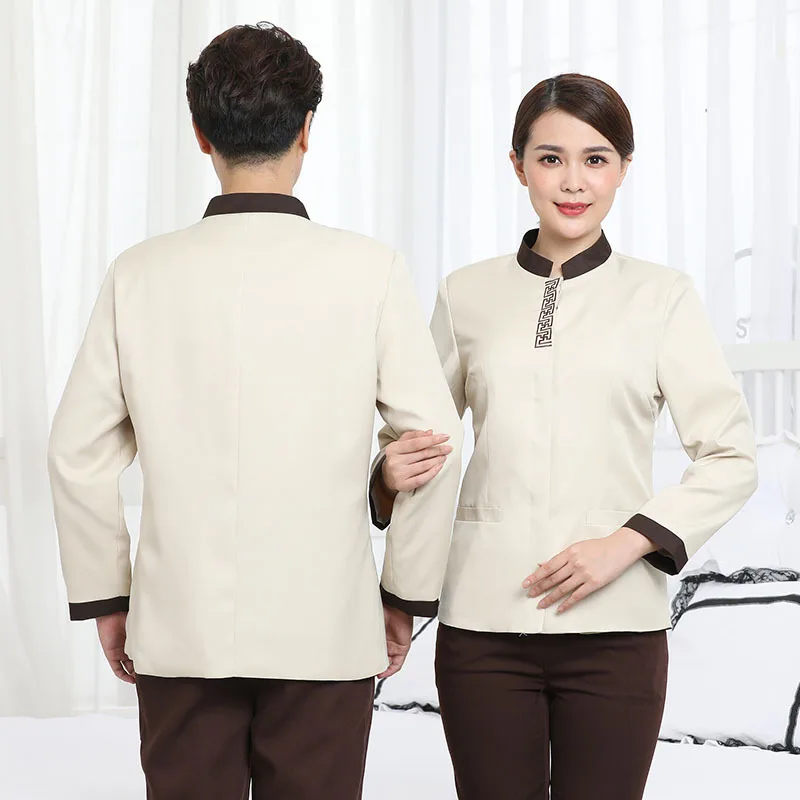 Cleaning Work Uniform for Women Property Hotel Room Cleaner Auntie GuesthousePABreathable Waiter Long Sleeve Autumn Winter Outfi