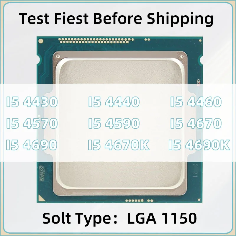 I5 4430 I5 4440 I5 4460 I5 4570 I5 4590 I5 4670 I5 4690 I5 4670K I5 4690K LGA 1150 Computer Motherboard CPU Quick Delivery